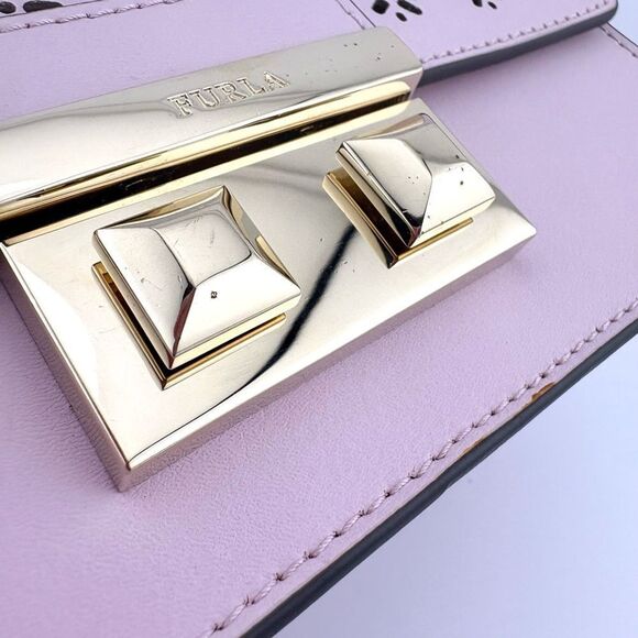 Lavender Furla Shoulder / Crossbody Bag EUC RARE - Picture 6 of 14